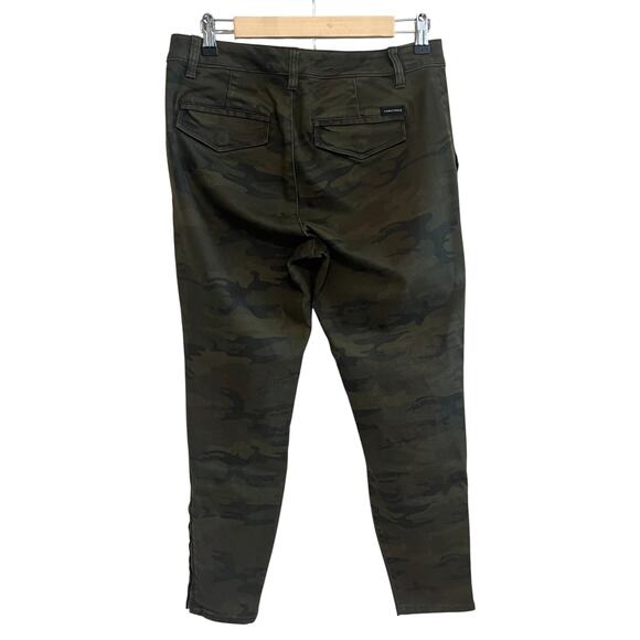 Sanctuary Standard Surplus Camo Ankle Zip Crop Skinny Pants Green Size 29 - Picture 3 of 8